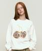 Kirsh Big Cherry Applique Sweatshirt [Ivory]