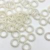 White Colors ABS Hollow Round Pearls Loose Ring Beads Pearl Embellishments Jewelry Phone DIY Garment Beads Crafts