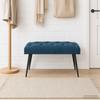 Button Tufted Bench Blue 80 x 40 x 46 cm Velvet