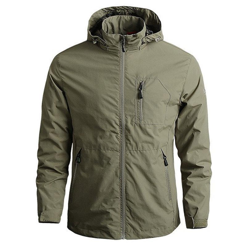 Fishing Jacket, Casual Sports Jacket, Men's Versatile Outdoor Waterproof Jacket, Hooded Jacket