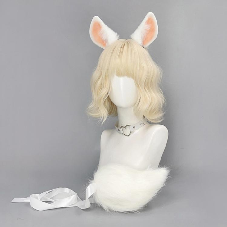 Animal Ears Headbands Animal Tail Bunnies Costumes Bunnies Ears Headband Faux Furs Tail Halloween Cosplay Party Costume