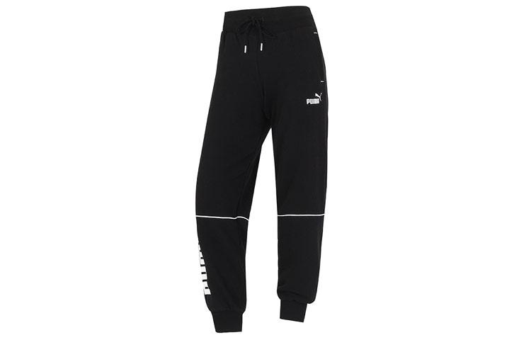 PUMA Knitted Sweatpants Women s Black Moderate Cuffed Pants 673486-01 XL