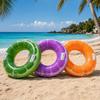 Bouée ronde gonflable - SIROCO - 80 cm - PVC robuste - Coloris aléatoire (orange/vert/violet) - Gonflage rapide