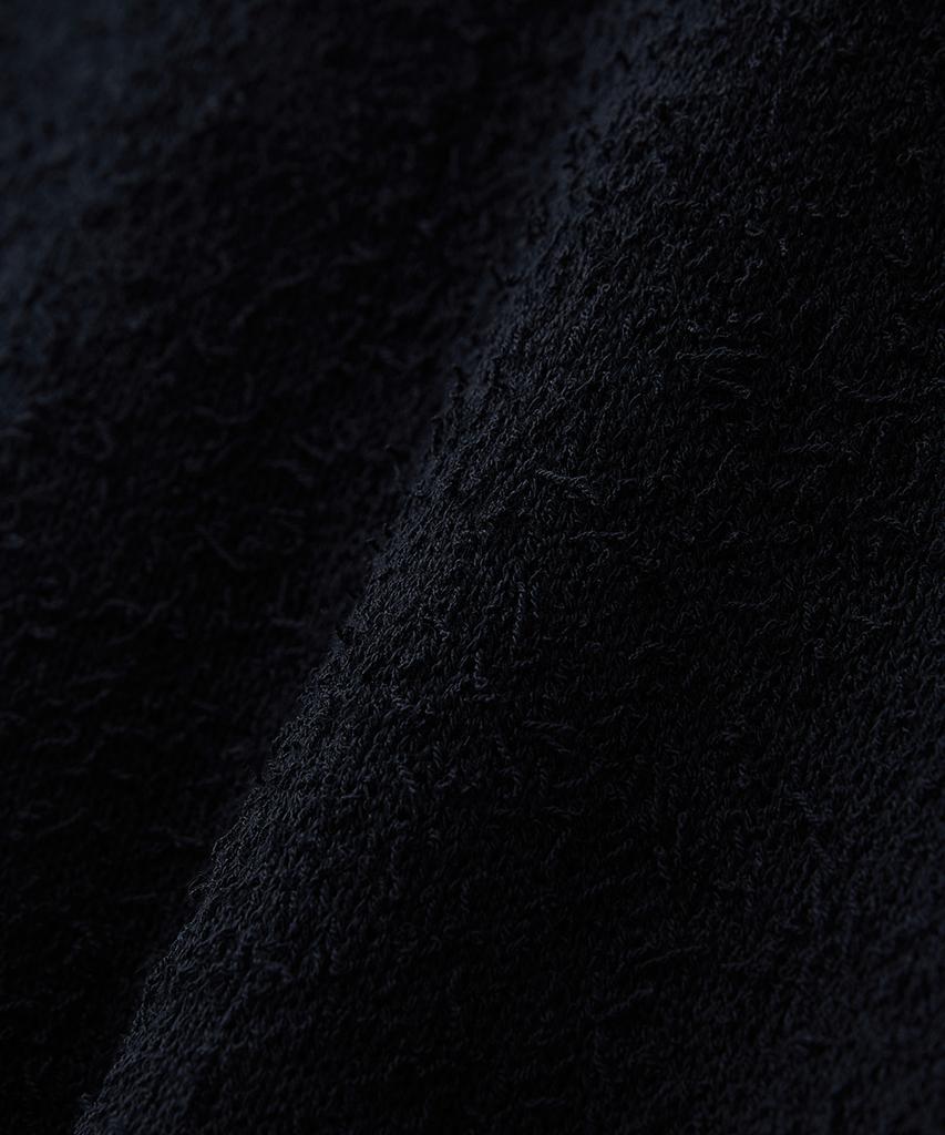 BLOND9 Tail Yarn Coloration Short Sleeve Knit_Navy Ivory