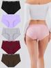 5Pcs/Set Women's Cotton Briefs Letter Belt Panties Seamless High Waist Breathable Underwear Female Stretch Comfortable Lingerie
