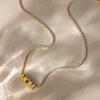 Youthway Letter MOM Pendant Zircon Tennis Chain Necklace For Women 18K Gold PVD Plated Stainless Steel Necklace Fashion Jewelry