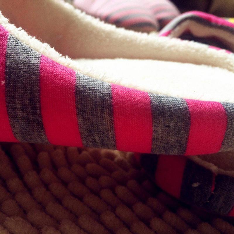 Autumn Winter Warm Men Slippers Bottom Soft Home Slippers Striped Cotton Women Shoes Slip-On Indoor Floor Shoes Bedroom Shoes