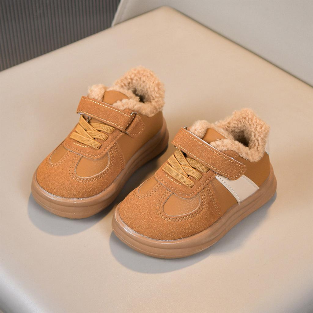 Boys Girls Winter Faux Shearling Lined Athletic Shoes for Cold