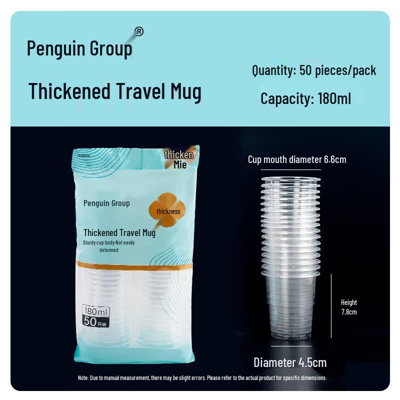 SASOCD Thickened Disposable Plastic Travel & Mouthwash Cups