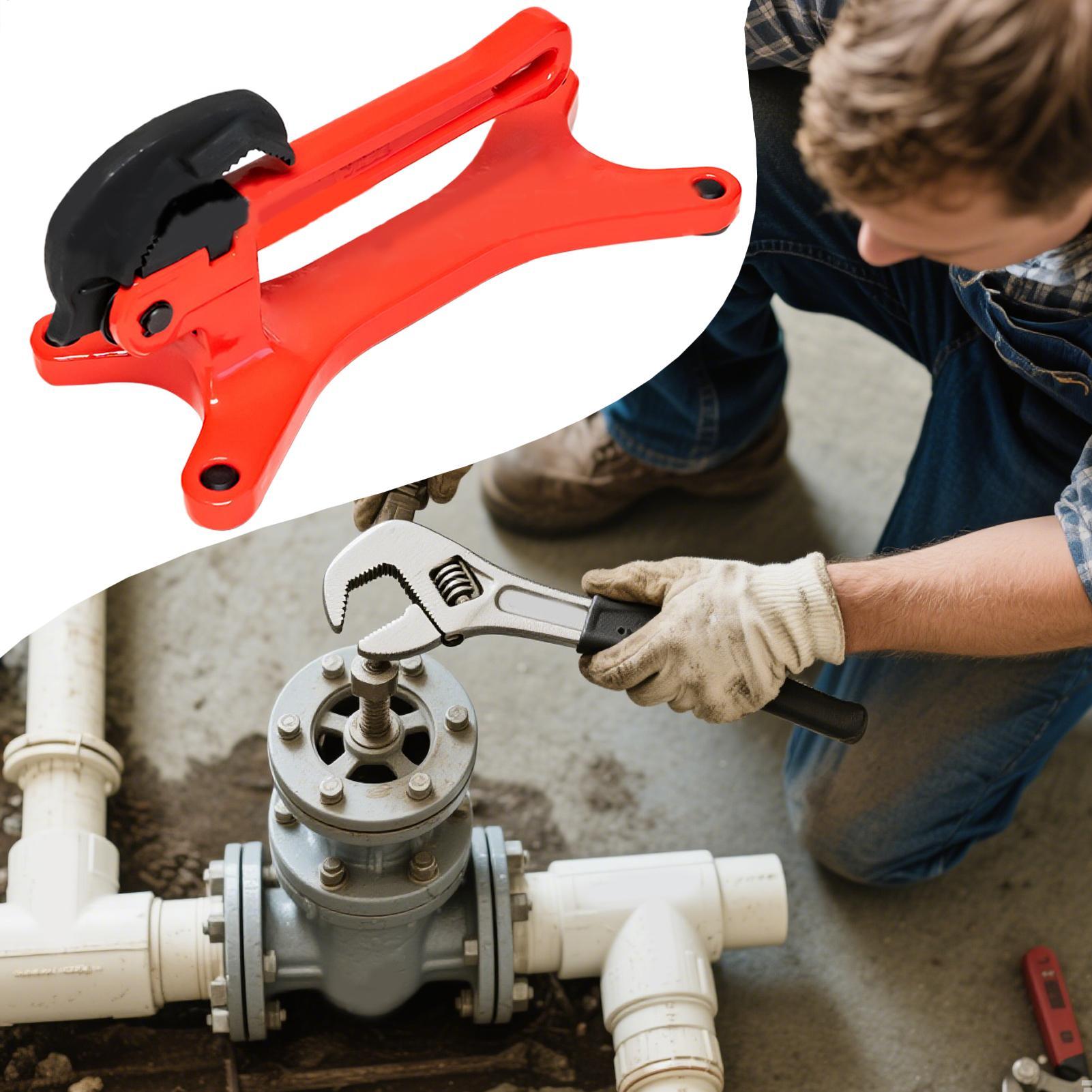 Morsetti per Tubi Supporto per Tubazioni Base Solida Ganasce a Molla Strumento Multifunzione Ingranaggio Portatile Morsa per Tubi in Alluminio rosso