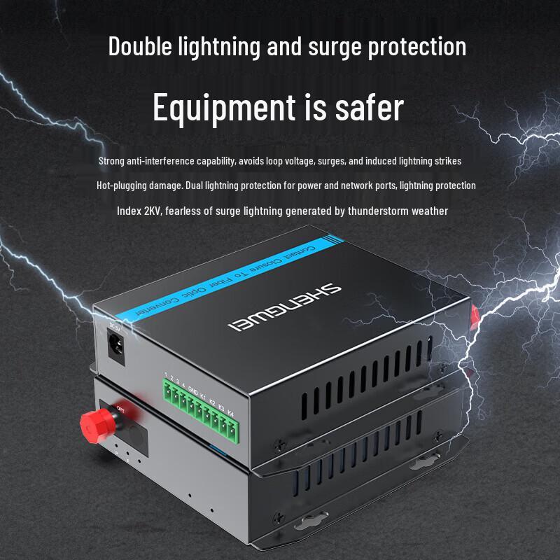 Shengwei 1-Channel Single-Direction Switch Digital Fiber Optic Transceiver