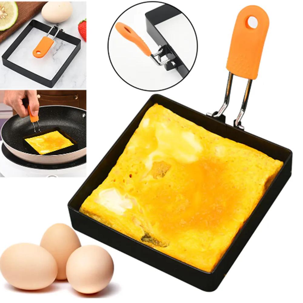 Omelette Models Stainless Steel Pancake Mold Square Mold Non-Stick Omelet Maker For Food Presentation Breakfast Prep Culinary