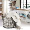 Household Bathroom Iron Dirty Clothes Laundry Basket Storage Holder Organizer