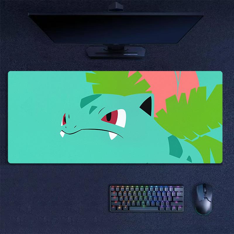 Piplup and Bulbasaur Print Cushion Non-slip Laptop Tablet Big Mousepad XXL Mat Mini PC Playmat With Lock edge