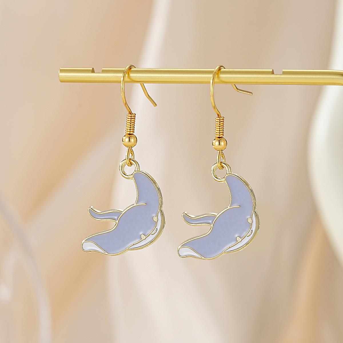 

Коллекция причудливых серег «Морская жизнь» | Мотивы капающего нефтяного океана | Бижутерия из двухцветного сплава для женщин