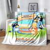 Beach Friends Adventure Personalized Name Blanket Multi-purpose Personalized Blanket Soft & Cozy Throw For Sofa Couch Office Chair Nap All-Season Use