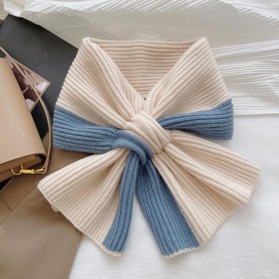 Women Scarf Patchwork Color Soft Comfortable Wrap Around Design Winter Scarf Neck Care Fashion Accessories
