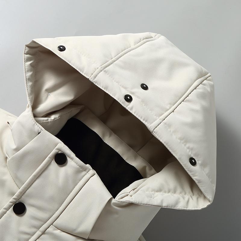 Real Fur Collar Winter White Duck Down Coats for Men Prakas Hooded Thick Warm Down Jackets Man Outerwears