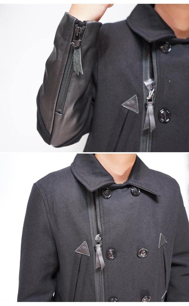 Trenchcoat NAVAL PEAJACKET Oberbekleidung Jacke 6122143 09 [Avirex] Herren Schwarz-M