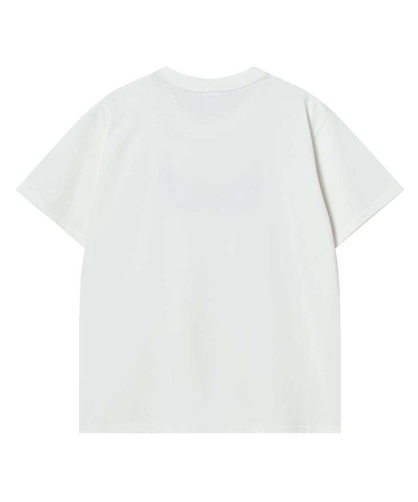 Seie Dog Logo Oversized Applique Tee Ivory