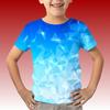 Children's Clothing Tshirt for Kids Boys 3 to 14 Gradient Geometry 3D Print Short-Sleeved T-Shirts Boy Casual Top Kids' T-Shirt