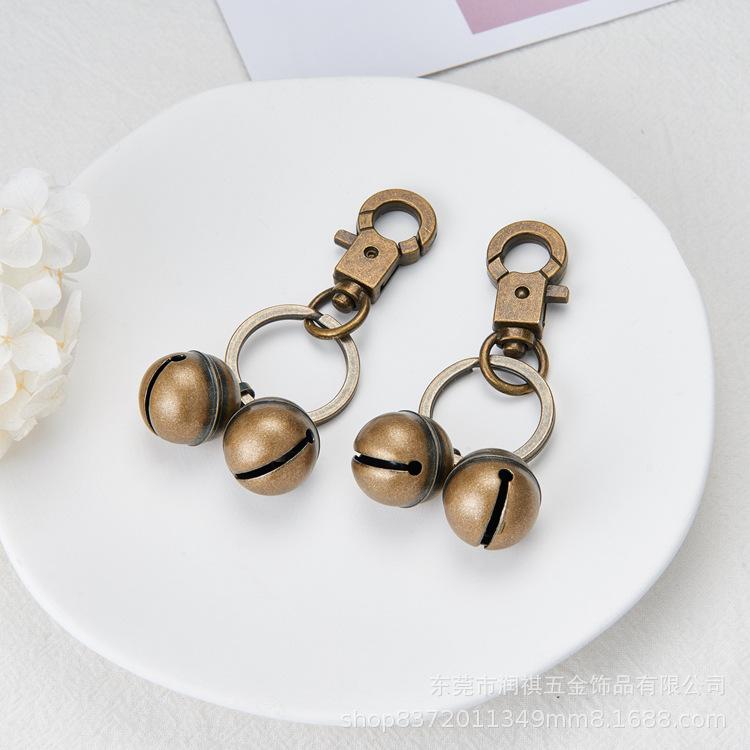 Brass Bells Keychain Charms Vintage Bronze Pet Bells DIY Craft Jewelry Making Accessories 20 Pack