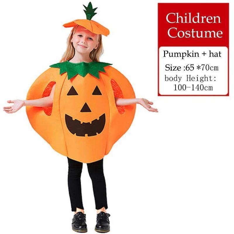 Halloween Pumpkin Grament Costume Cosplay Clothing Hat Set Halloween Party Supply Christmas Halloween Gift For Adult And Kid