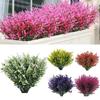8 Bundles of Lifelike Artificial Flowers for Outdoor Home Garden Decor Vibrant Faux Plants for Patios and Walkways