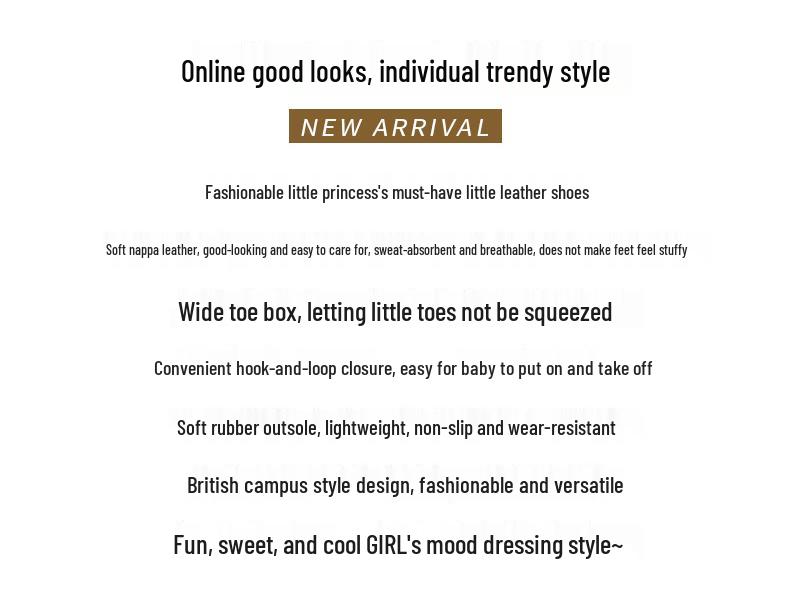 2025 Mädchen Leder Prinzessin Schuhe mit Schleife - Frühling/Herbst Kollektion
