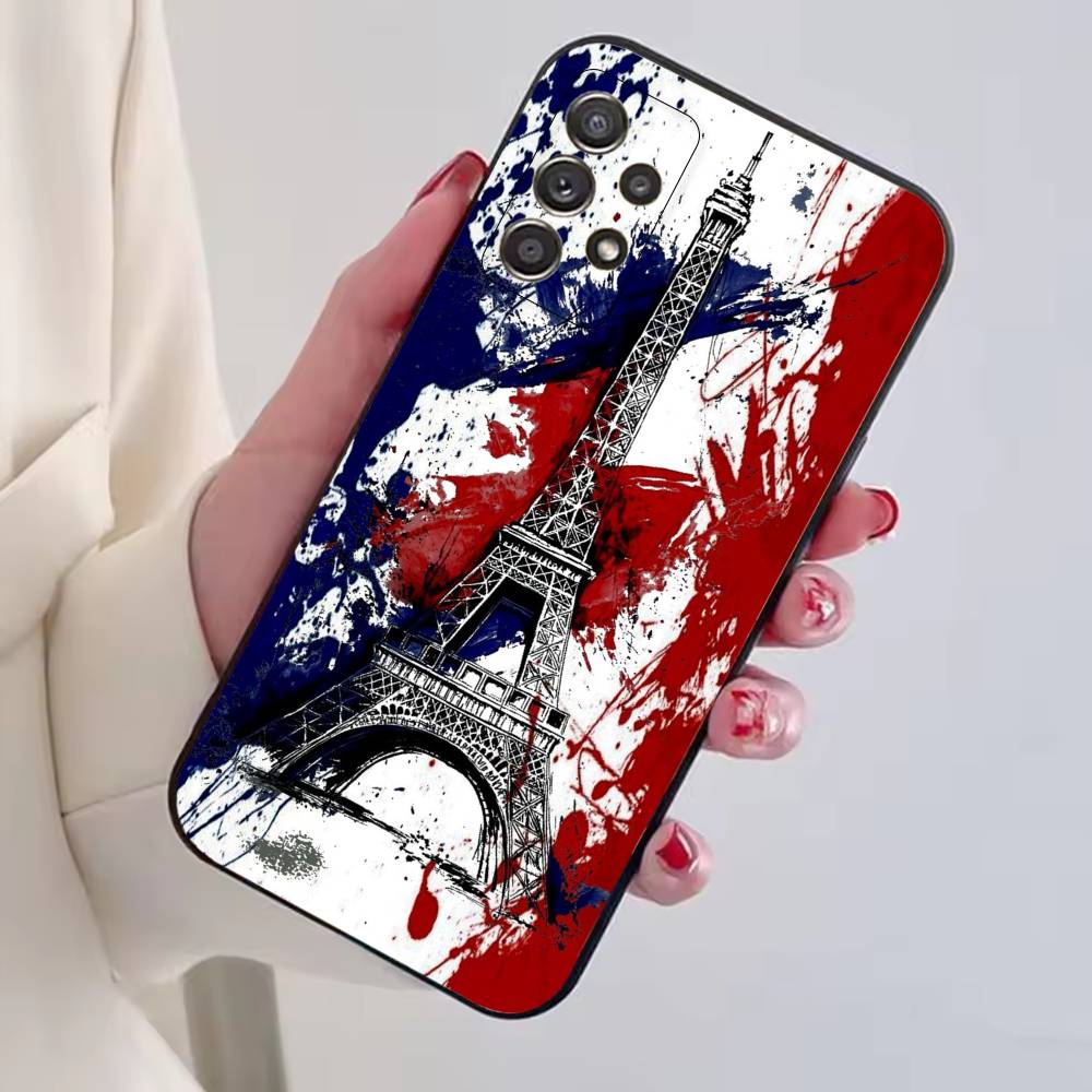 Football Matches Fan F-France Flag Phone Case Black Silicone Soft For Samsung S25,S24,S21,S22,S23,S30,Ultra,S20,Plus,Fe,Lite