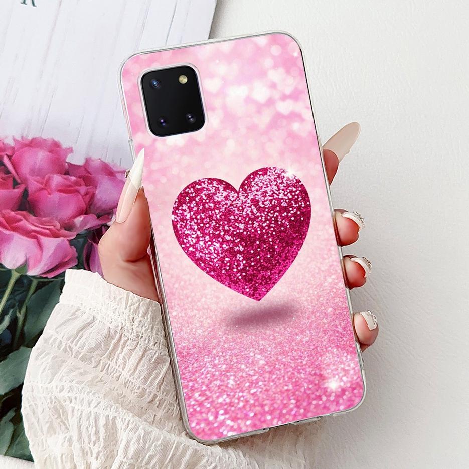 For Samsung Galaxy Note 10 Lite Case SM-N770F Luxury Love Heart Painted Cover Soft Slim Phone Case For Samsung Note10 Lite Shell