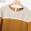ZANZEA Women Long Sleeve Blouse and Skirts Casual Two Piece Suit Sets
