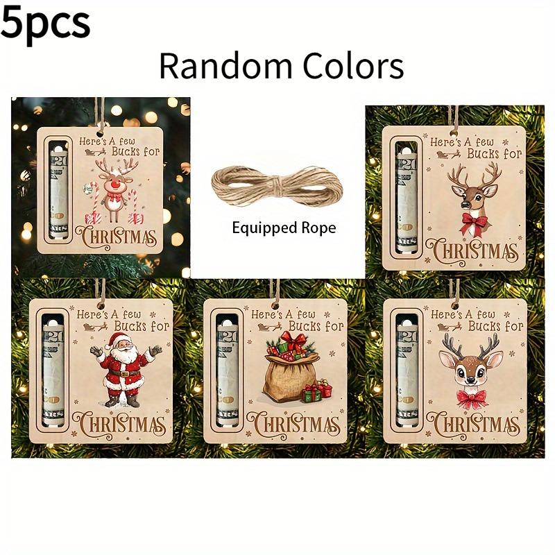

5PCS Christmas Cute Money Holder Christmas Ornament Tree Wallet 10*10CM
