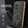 For OnePlus Ace 2 Pro 5G Phone Case Carbon Fiber Textured Electroplated TPU Back Cover