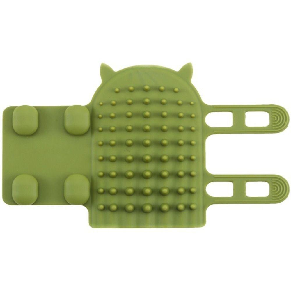 

Более мягкая расческа для массажа питомцев, силиконовая когтеточка для кошек, массажер, стол для груминга зелёный