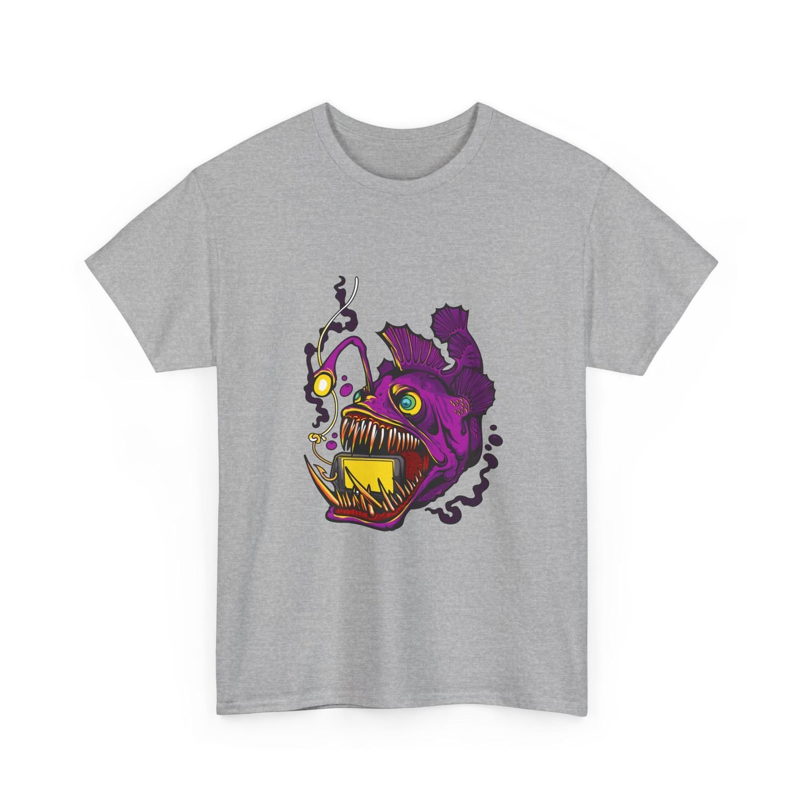 

Creepy Fish Tee-Shirt | Deep Ocean Cartoon T-Shirt, Fish Light, Gift Cotton Tee 5XL різнокольоровий