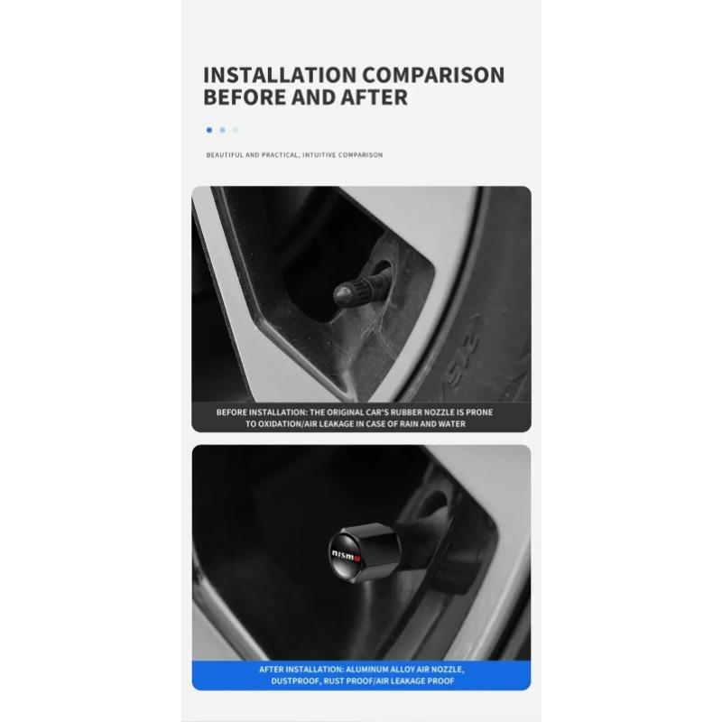 Car Logo Wheel Tire Valve Caps With Wrench Keychain For Nissan Qashqai J10 J11 Juke Micra X Trail Leaf Murano Pulsar Teana 350Z