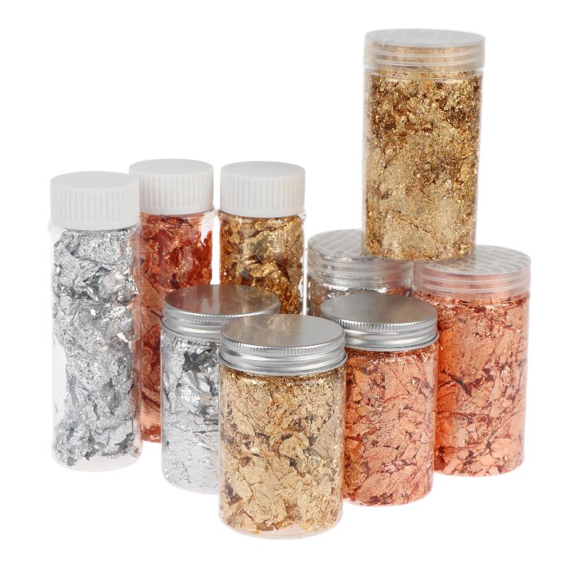 Crafting Gold Foil Flakes 2/5/10g for Nail Art Metallic Additions for Artistic Projects