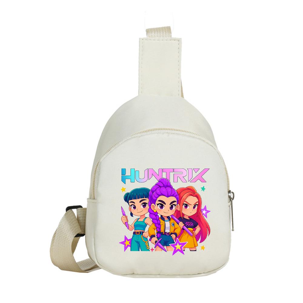 Zaino Petto Kawaii Stampato Anime K-Pop Cacciatori di Demoni per Ragazzo Ragazza Borsa a Spalla Studente Borsa a Tracolla Portatile Regalo di Natale per Bambino