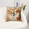 Dog Pattern Pillow Cover Cute Puppy Throw Pillow Case Zippered Decorative Pillowcase for Bedroom Living Room Sofa Couch