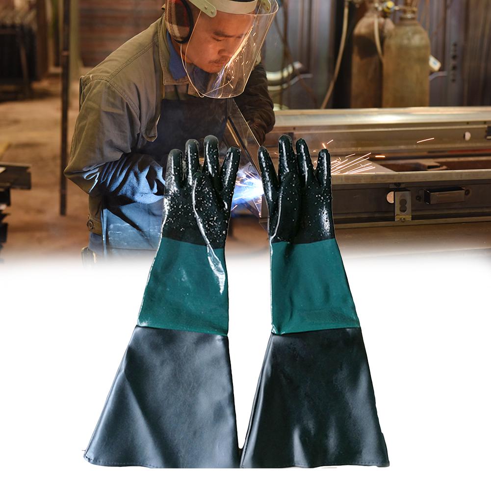 Buy Rubber Sandblasting Gloves Sandblasting Machine Special Gloves 60cm