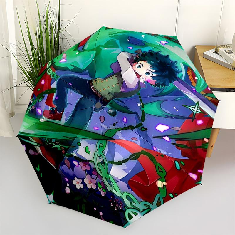 

1pc Outdoor Umbrella with Anime Character Design - Automatic Opening/Closing, Portable 3-Fold Design, 8-Rib Iron Frame - Perfect Gift for Fans, T