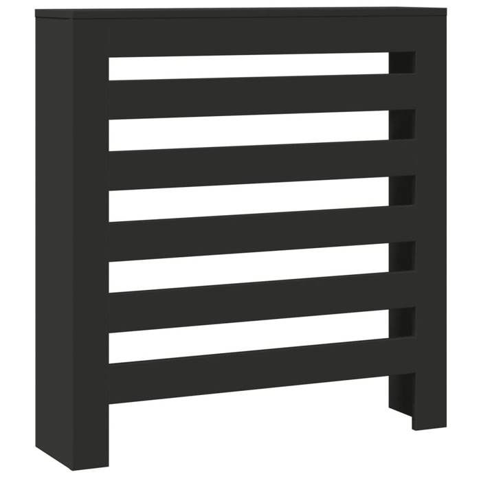 VidaXL Black Radiator Cover 78x20x82 Cm Engineered Wood, Radiator Cap, Top Radiator Cover, Profile Radiator 852682