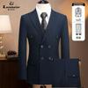 Men's Mid-Length Wool Jacket: Autumn/Winter Style for Mature and Elderly - Cotton-Padded, Thickened, Business Casual.