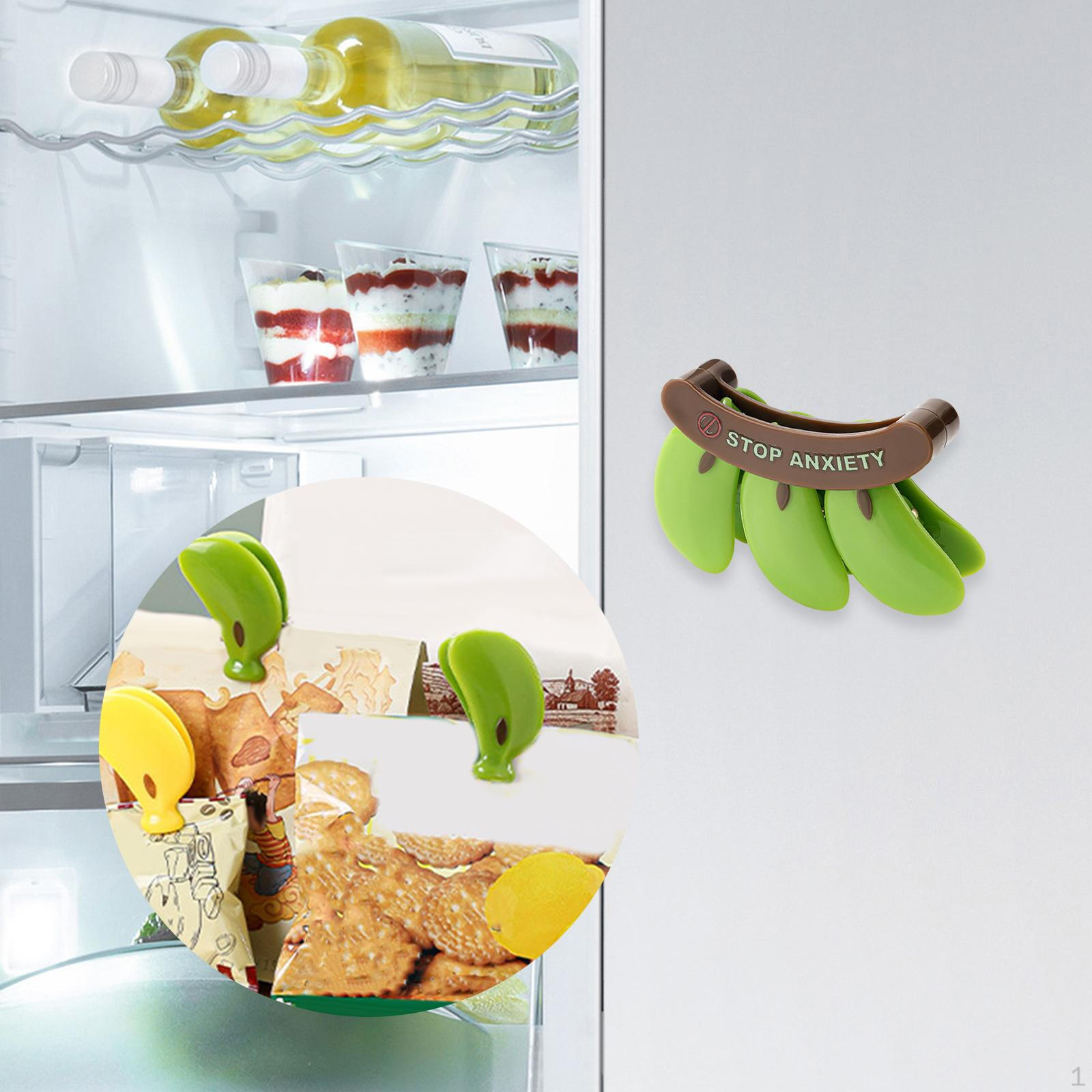 

Клипсы для пакетов с едой Чип Уникальный кухонный гаджет Портативная клипса для запечатывания Наклейки на холодильник зелёный