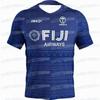 Fiji 7s Rugby Away Jersey, White Tribal 3D Printed Pattern, Breathable Quick Drying Jersey, Family and Parent-child Outfit