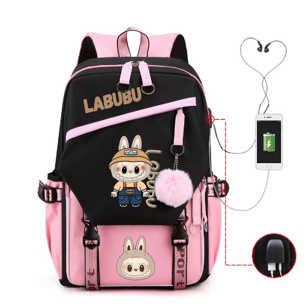 New Printed Junior High School Students Schoolbag Large-capacity Spine Backpack