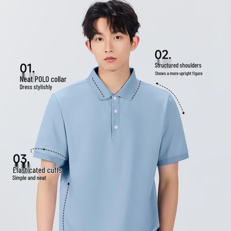 MINISO Men's Ice Silk Cooling Polo T-Shirt