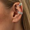Salircon New 2Pcs/set Three Layer Round Bead Ear Clip Women Trendy Minimalist Geometry Earring Wedding Party Jewelry Accessories