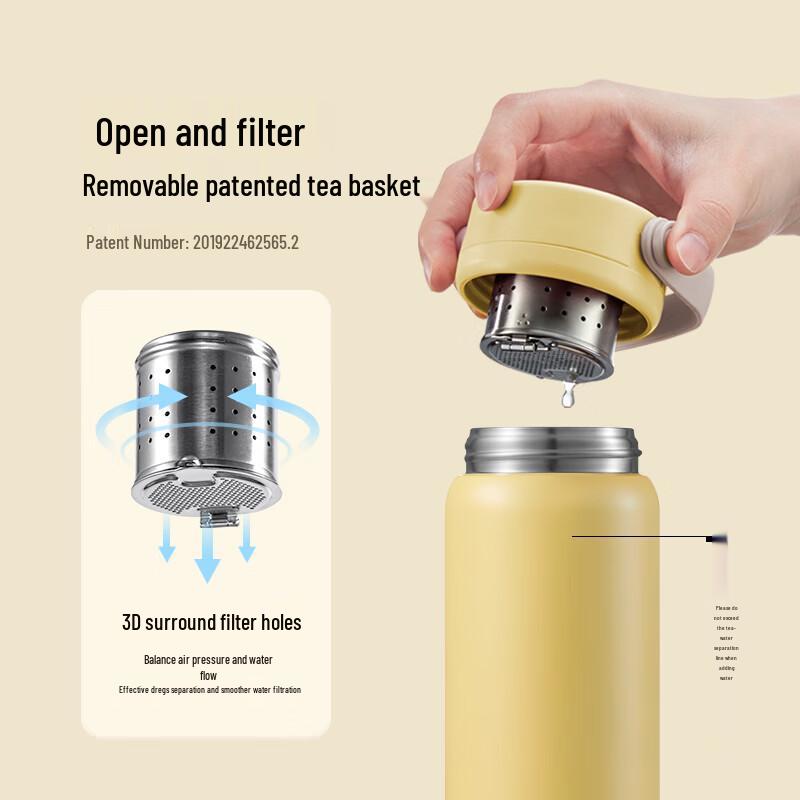 Buydeem 640mL Insulated Tea Infuser Tumbler